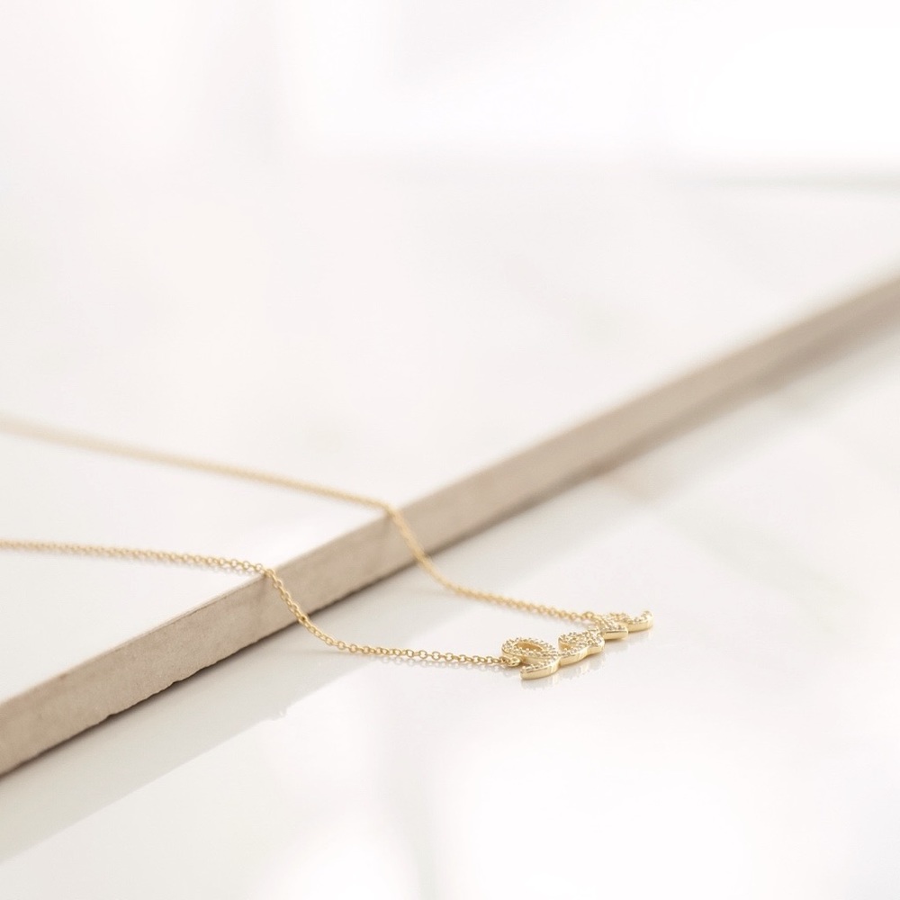 Love Crystal Necklace | 14k Gold Plated - Picture 4 of 8